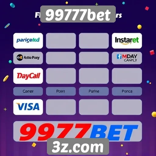 Métodos de pagamento oferecidos pela 99777bet